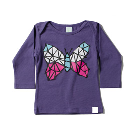 Minti Baby Envelope Tee Butterfly Grape